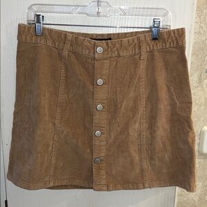 Celebrity Pink Tan Button-Front Mini Skirt